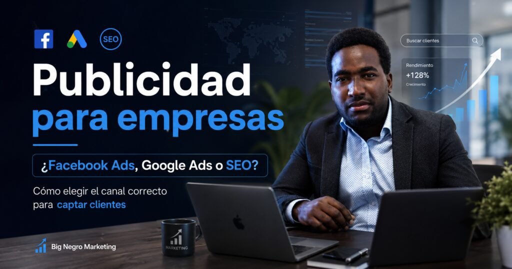 Publicidad para empresas: cómo elegir entre Facebook Ads, Google Ads y SEO